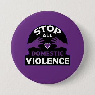 Stop Domestic Violence 3 Inch Round Button