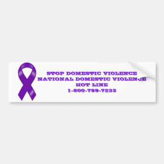 Stop Domestic Violence Hot Line Bumper Sticker