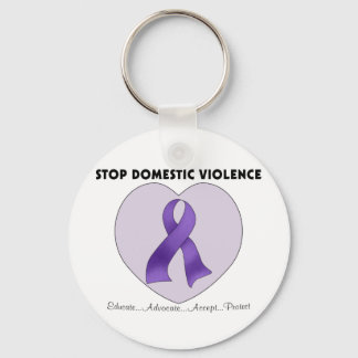 Stop Domestic Violence Keychain