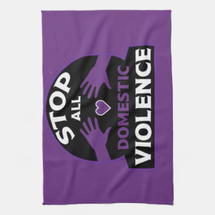Stop Domestic Violence Kitchen Towel