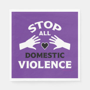 Stop Domestic Violence Napkin