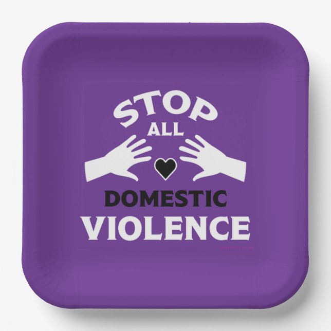 Stop Domestic Violence Paper Plate (Front)