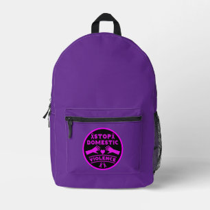 Stop Domestic Violence Printed Backpack