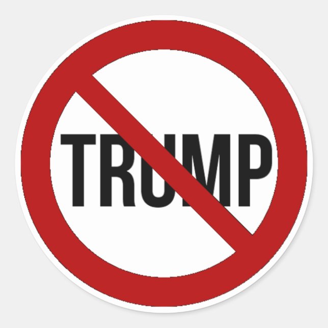 Stop Donald Trump Anti-Trump 2016 Classic Round Sticker (Front)
