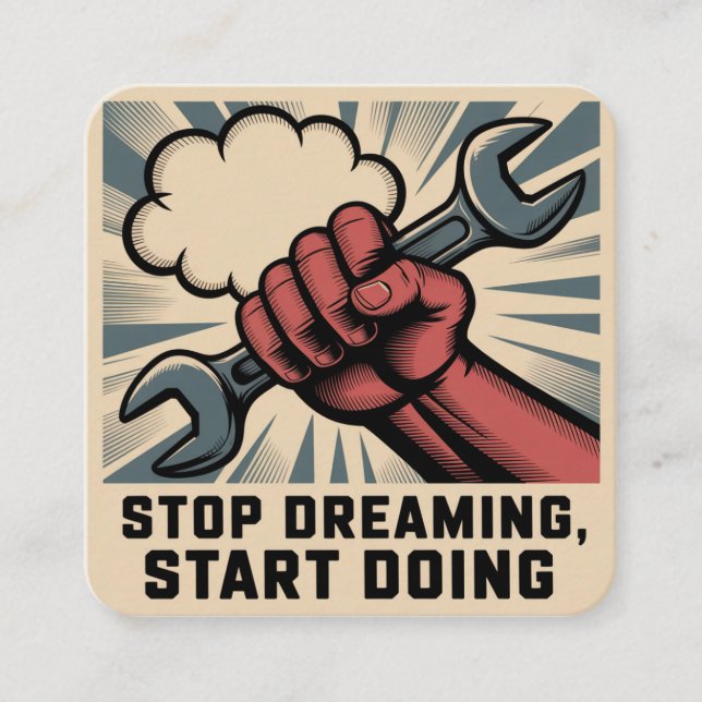 Stop Dreaming, Start Doing Enclosure Card (Front)