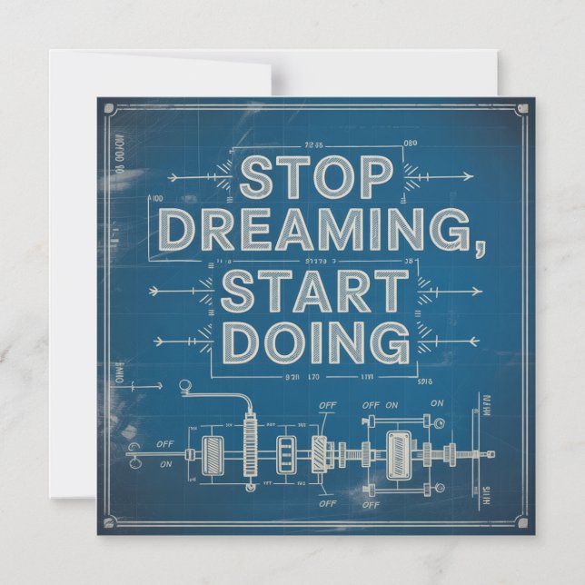 Stop Dreaming, Start Doing Magnetic Invitation (Front)