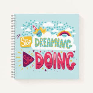 Stop Dreaming, Start Doing Pale Turquoise Notebook