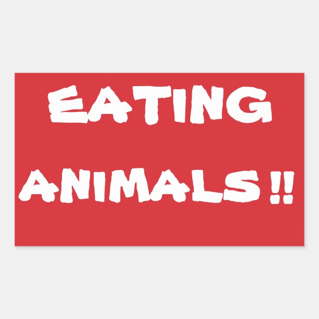 STOP Eating Animals Stop Sign Sticker (Front)