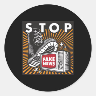 Stop Fake News - Close The Tv Sticker
