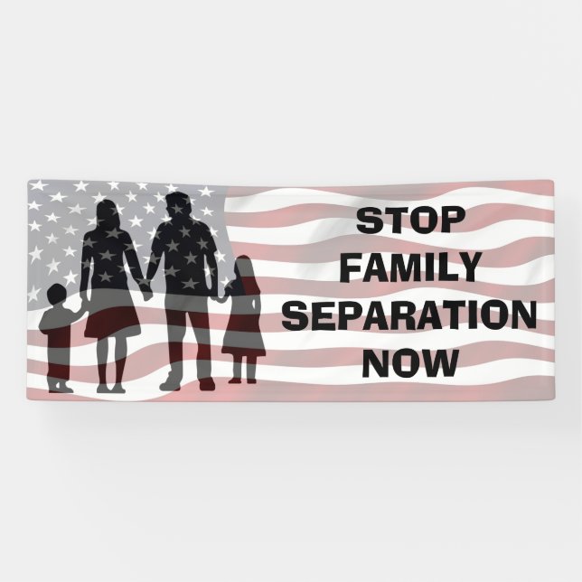 STOP FAMILY SEPARATION Anti Trump Immigration Sign (Horizontal)