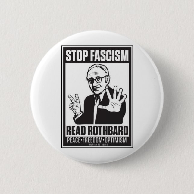 Stop Fascism 2 Inch Round Button (Front)