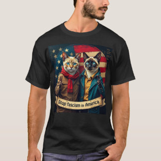stop fascism In America Cats T-Shirt
