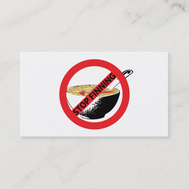 STOP FINNING SHARKS BUSINESS CARD (Front)
