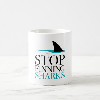 STOP FINNING SHARKS COFFEE MUG