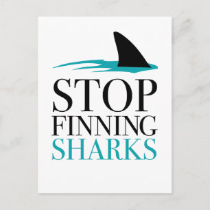 STOP FINNING SHARKS POSTCARD