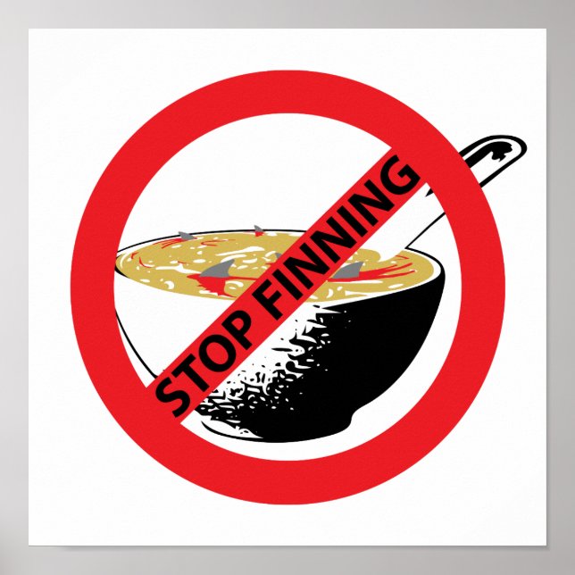 STOP FINNING SHARKS POSTER (Front)