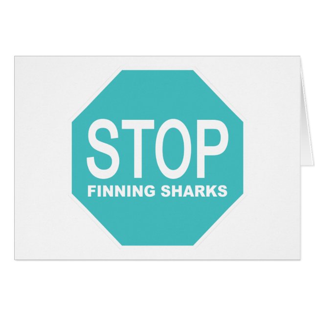 Stop Finning Sharks Sign (Front Horizontal)
