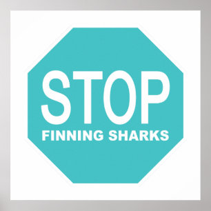 Stop Finning Sharks Sign