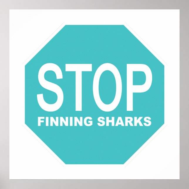 Stop Finning Sharks Sign (Front)