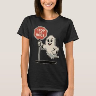 Stop For Boos Halloween Ghost Safety Patrol  T-Shirt