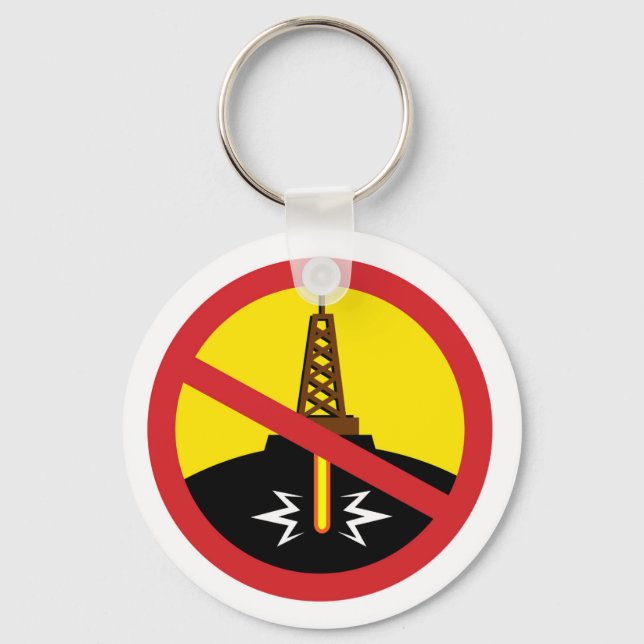 Stop Fracking Keychain (Front)
