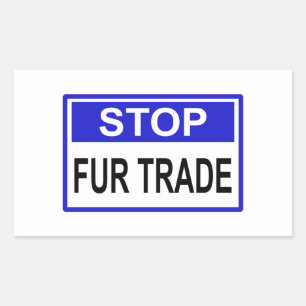 Stop Fur Trade Blue sign Sticker