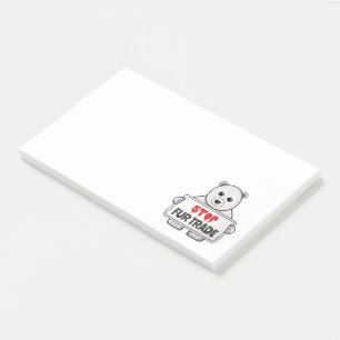 Stop Fur Trade Sad Polar Bear Post-it Notes