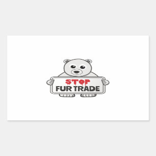 Stop Fur Trade Sad Polar Bear Sticker
