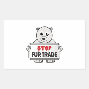 Stop Fur Trade Sad Polar Bear Sticker