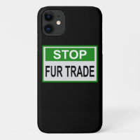 Stop Fur Trade Sign green