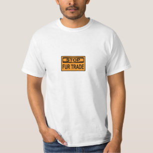 Stop Fur Trade Sign orange T-Shirt