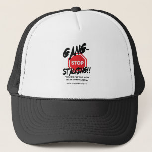 stop gang-stalking trucker's hat