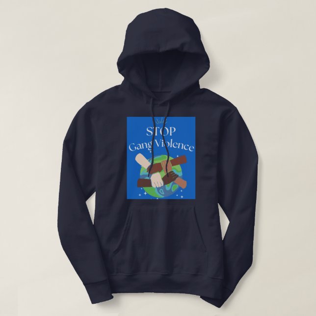 Stop Gang Violence Hands entwined Hoodie (Design Front)