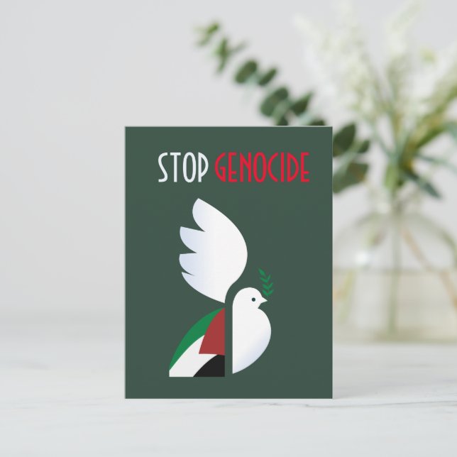 Stop Genocide - Carte postale Palestine libre | hu (Debout devant)