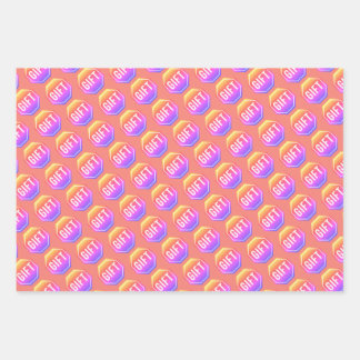 STOP:GIFT y2k Funny Unique Novelty Simple Classic  Wrapping Paper Sheet