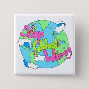 Stop Global Warming   Button