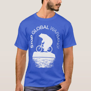 Stop Global Warming: Polar Bear Bicycle T-shirt