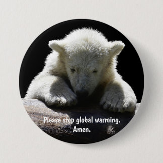 Stop Global Warming Polar Bear Button