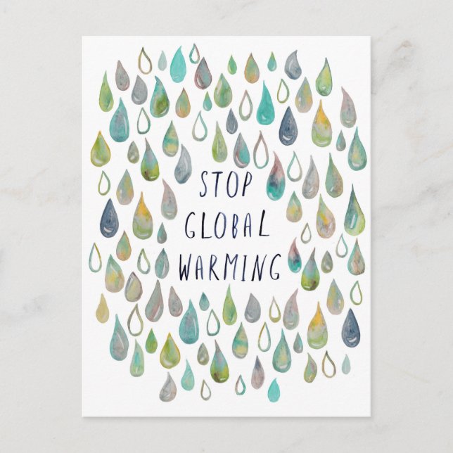 STOP GLOBAL WARMING Protect the Planet Postcard (Front)