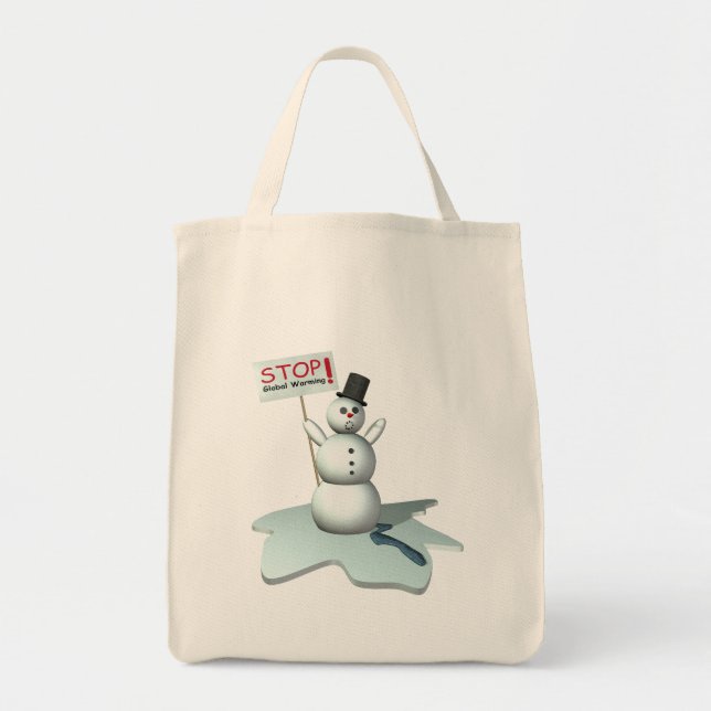 stop global warming tote bag (Front)