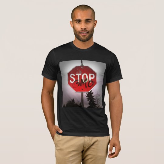 Stop GMO's Stop Sign Men's Shirt