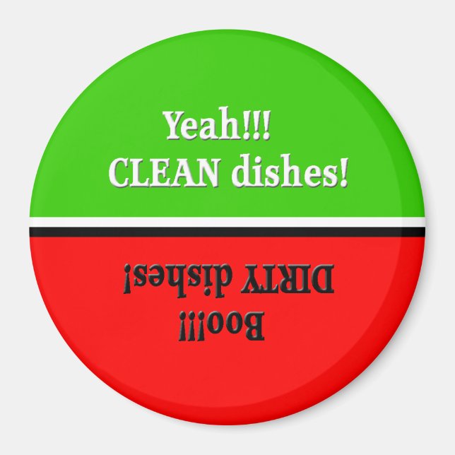 Stop/Go Red/Green Dishwasher Magnet (Front)