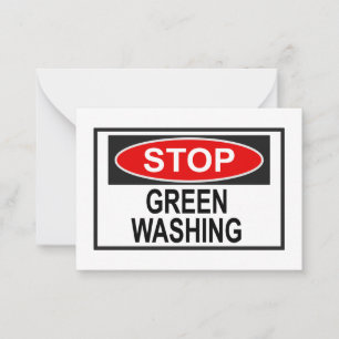 Stop Greenwashing Sign (1) Card