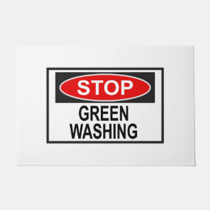 Stop Greenwashing Sign (1) Doormat