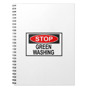 Stop Greenwashing Sign (1) Notebook