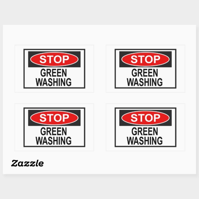 Stop Greenwashing Sign (1) Sticker (Sheet)