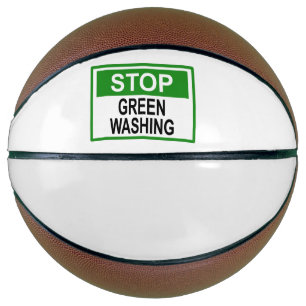 Stop Greenwashing Sign Basketball