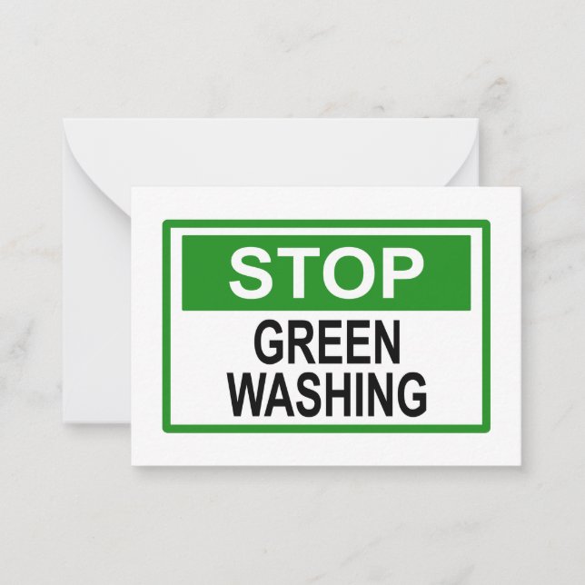 Stop Greenwashing Sign Card (Front)