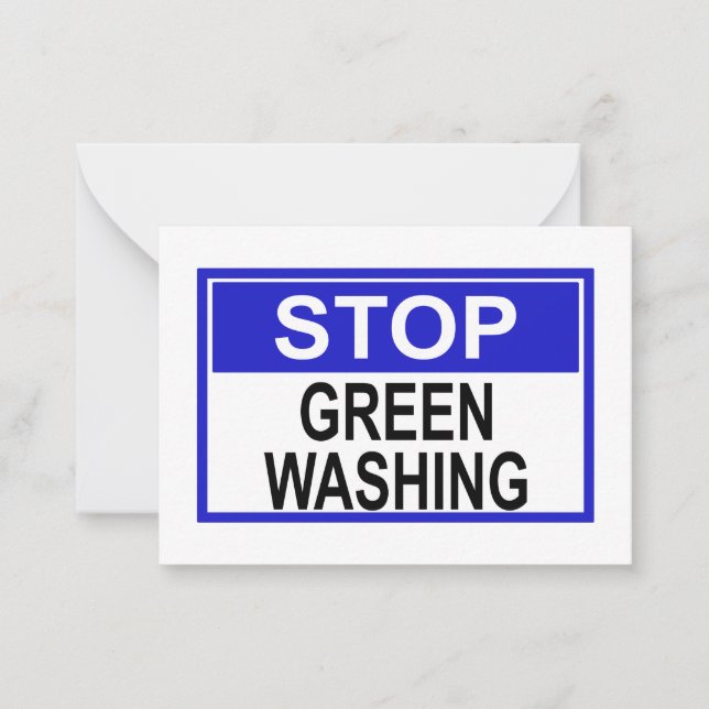 Stop Greenwashing Sign Card (Front)