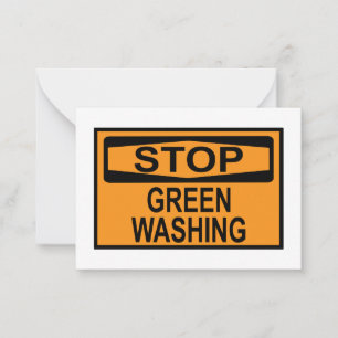 Stop Greenwashing Sign Card